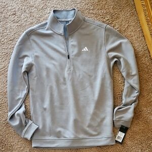 Adidas Gray Elevated Quarter-Zip Top Sz.S